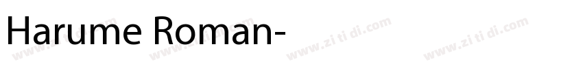 Harume Roman字体转换
